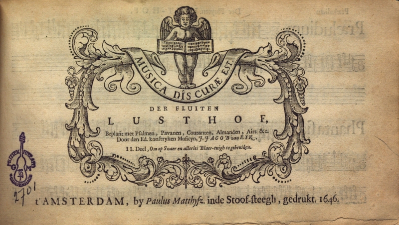 1646 STCN Jacob van Eyck Der fluyten lust hof Collectie Scheurleer 2 tn