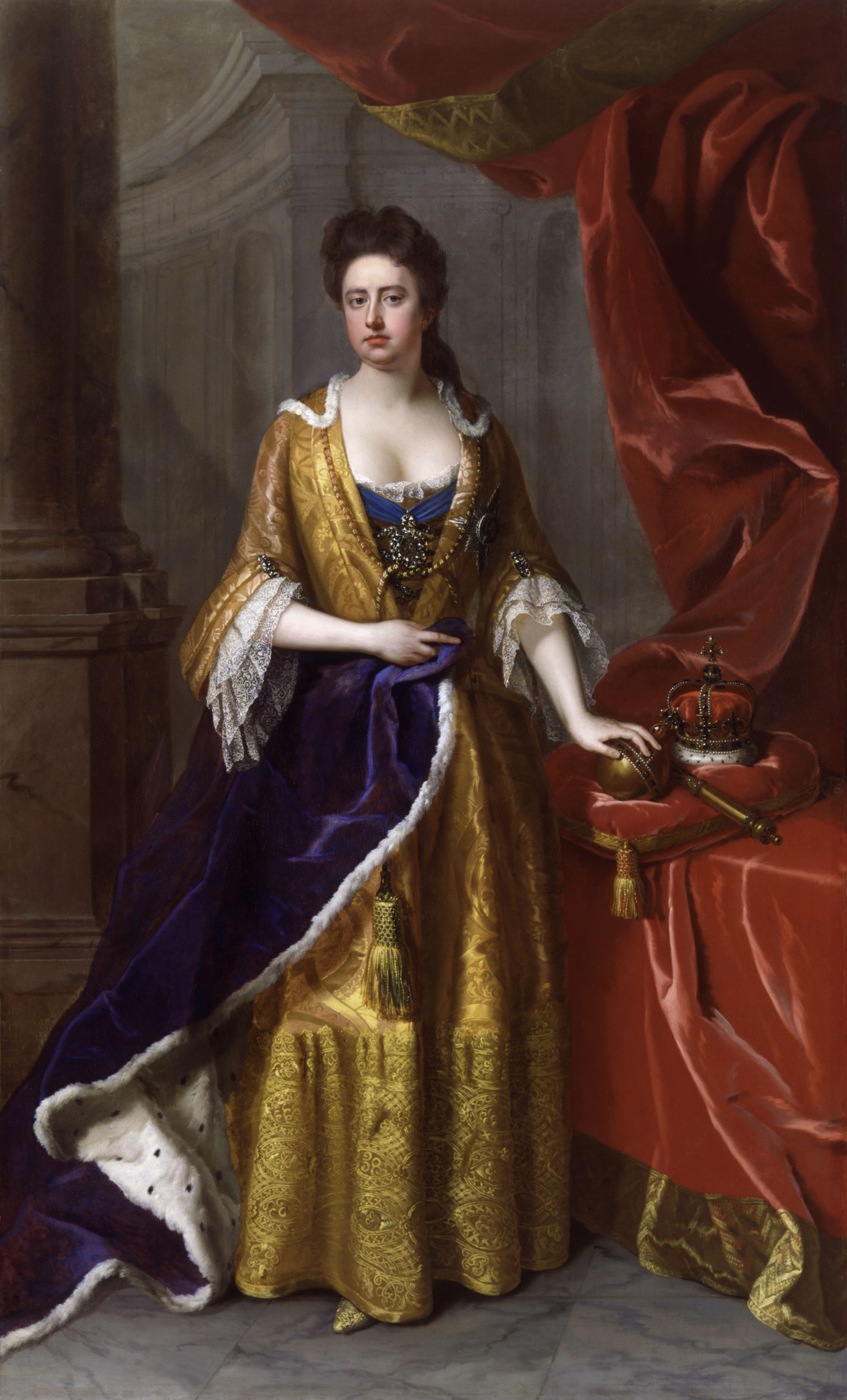 Anne, Queen of Great Britain, Michael Dahl, 1705, National Portrait Gallery, Londen